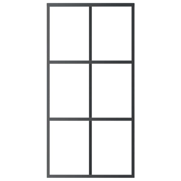 vidaXL Skyvedør med monteringssett 102x205 cm ESG glass og aluminium