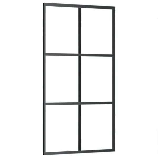 vidaXL Skyvedør med monteringssett 102x205 cm ESG glass og aluminium