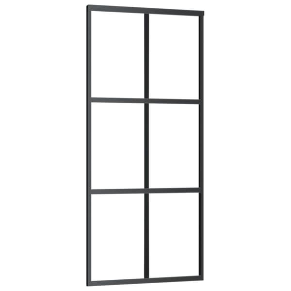 vidaXL Skyvedør med monteringssett 90x205 cm ESG glass og aluminium