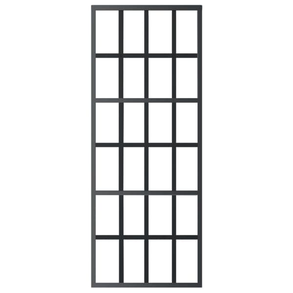 vidaXL skydedør m. monteringssæt 76x205 cm sikkerhedsglas og aluminium