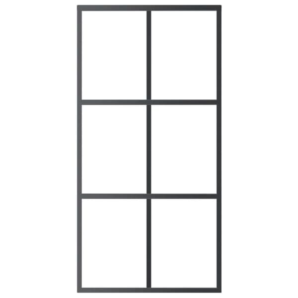 vidaXL skydedør m. monteringssæt 102x205 cm sikkerhedsglas og aluminium