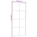 Miniatyrbilde 6 av 6: vidaXL Skyvedør svart 90x205 cm ESG glass og aluminium