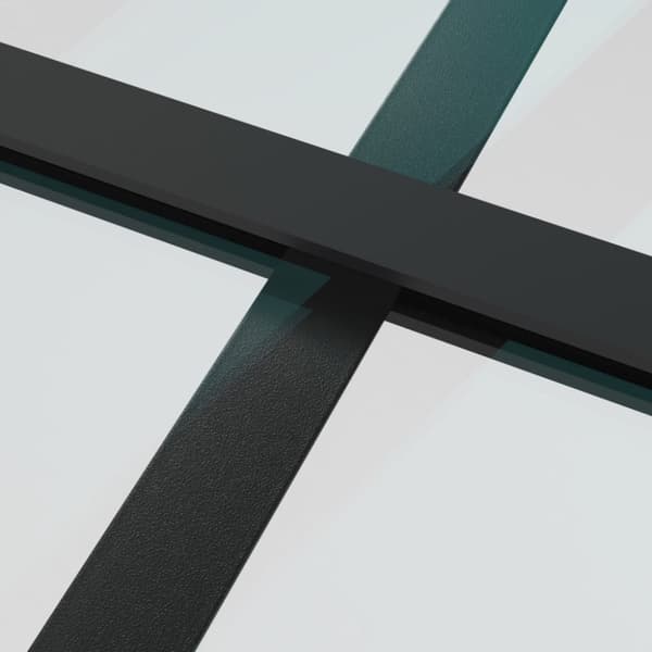 vidaXL Skyvedør svart 102,5x205 cm ESG glass og aluminium
