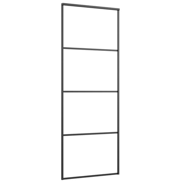 vidaXL Skyvedør med monteringssett 76x205 cm ESG glass og aluminium