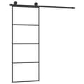 Miniatyrbilde 2 av 8: vidaXL Skyvedør med monteringssett 76x205 cm ESG glass og aluminium