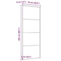 Miniatyrbilde 5 av 5: vidaXL Skyvedør frostet ESG-glass og aluminium 76x205 cm svart
