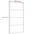 Miniatyrbilde 5 av 5: vidaXL Skyvedør frostet ESG-glass og aluminium 102,5x205 cm svart