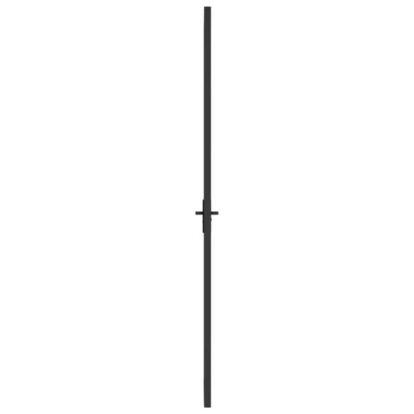 vidaXL Innerdörr 93x201,5 cm svart ESG-glas och aluminium