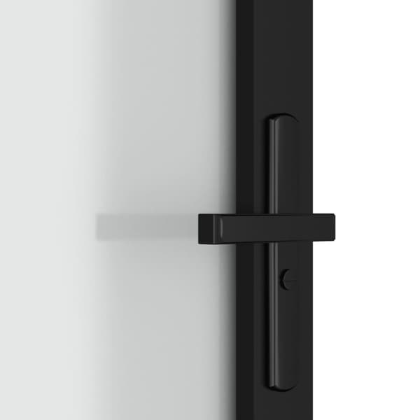 vidaXL dør 83x201,5 cm mat glas og aluminium sort