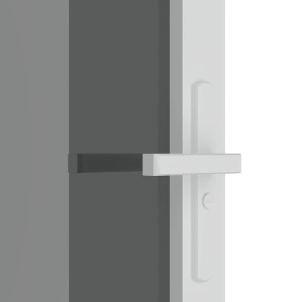 vidaXL dør 76x201,5 cm sikkerhedsglas og aluminium hvid