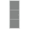 Miniatyrbilde 3 av 6: vidaXL Innerdør 76x201,5 cm hvit ESG glass og aluminium