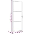 Miniatyrbilde 6 av 6: vidaXL Innerdør 76x201,5 cm hvit ESG glass og aluminium
