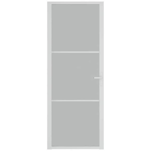 vidaXL dør 76x201,5 cm mat glas og aluminium hvid