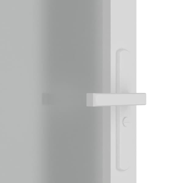 vidaXL dør 83x201,5 cm mat glas og aluminium hvid