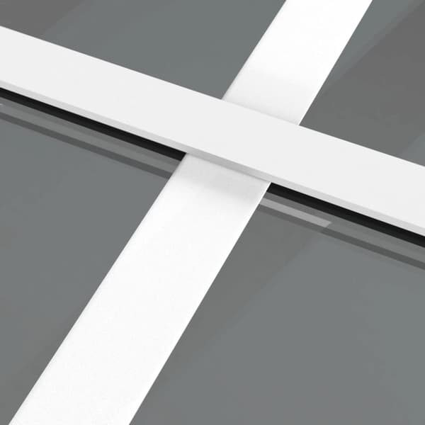 vidaXL Innerdörr 93x201,5 cm vit ESG-glas och aluminium