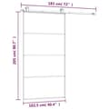 Miniatyrbild 8 av 10: vidaXL Skjutdörr med hårdvara 102,5x205 cm ESG-glas och aluminium