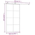 Miniatyrbild 10 av 10: vidaXL Skjutdörr med hårdvara 102,5x205 cm ESG-glas och aluminium