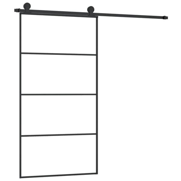 vidaXL Skyvedør med monteringssett102,5 x 205cm ESG glass og aluminium