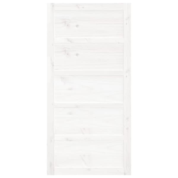 vidaXL skydedør 100x1,8x204,5 cm massivt fyrretræ hvid