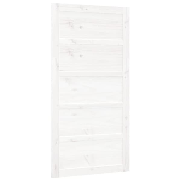 vidaXL skydedør 100x1,8x204,5 cm massivt fyrretræ hvid