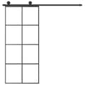 Miniatyrbillede 3 af 9: vidaXL skydedør med hardwaresæt 90x205 cm sikkerhedsglas aluminium