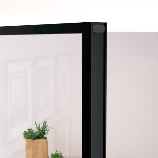 vidaXL dør 76x201,5 cm hærdet glas og aluminium sort