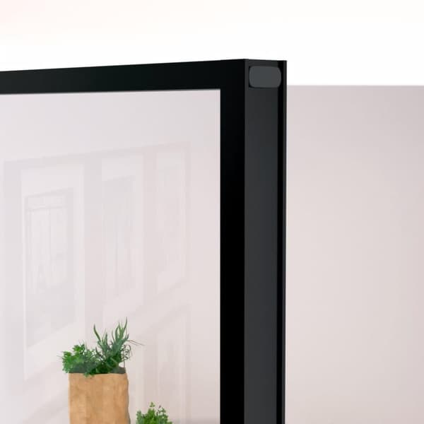 vidaXL dør 83x201,5 cm hærdet glas og aluminium sort