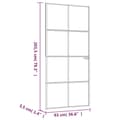 Miniatyrbillede 7 af 9: vidaXL dør 93x201,5 cm hærdet glas og aluminium hvid