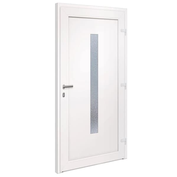 vidaXL hoveddør 98x200 cm PVC hvid