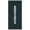 Miniatyrbillede 3 af 11: vidaXL hoveddør 98x208 cm PVC antracitgrå