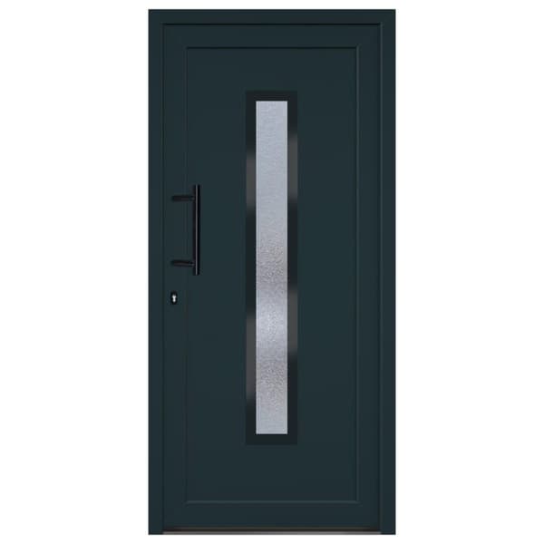 vidaXL hoveddør 98x208 cm PVC antracitgrå