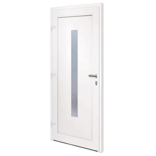 vidaXL hoveddør 98x208 cm PVC antracitgrå