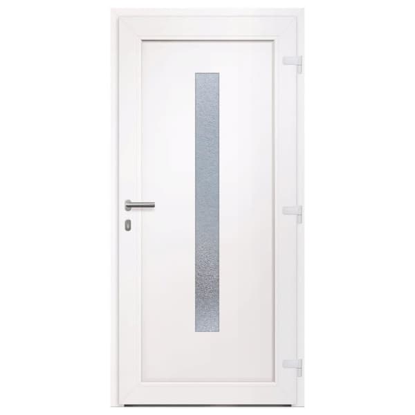 vidaXL hoveddør 98x208 cm PVC antracitgrå