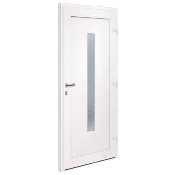 vidaXL hoveddør 98x208 cm PVC antracitgrå