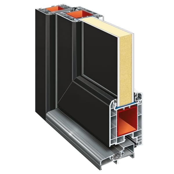 vidaXL hoveddør 98x208 cm PVC antracitgrå