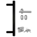 Miniatyrbillede 9 af 11: vidaXL hoveddør 98x208 cm PVC antracitgrå