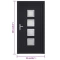 Miniatyrbild 10 av 11: vidaXL Ytterdörr antracit 98x200 cm PVC