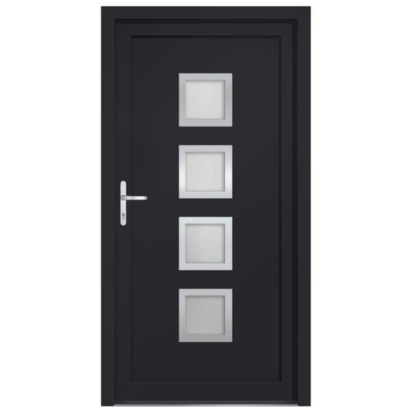 vidaXL hoveddør 98x200 cm PVC antracitgrå