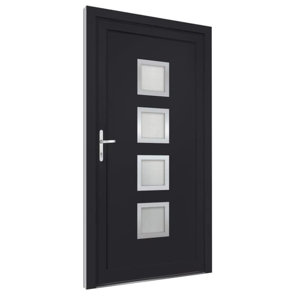 vidaXL hoveddør 98x200 cm PVC antracitgrå