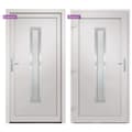 Miniatyrbillede 6 af 11: vidaXL hoveddør 98x200 cm PVC hvid