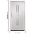 Miniatyrbillede 10 af 11: vidaXL hoveddør 98x200 cm PVC hvid