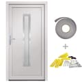 Miniatyrbillede 1 af 11: vidaXL hoveddør 98x200 cm PVC hvid