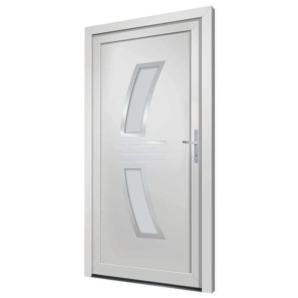 vidaXL Ytterdörr vit 98x208 cm PVC