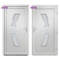Miniatyrbillede 5 af 10: vidaXL Ytterdörr vit 98x208 cm PVC