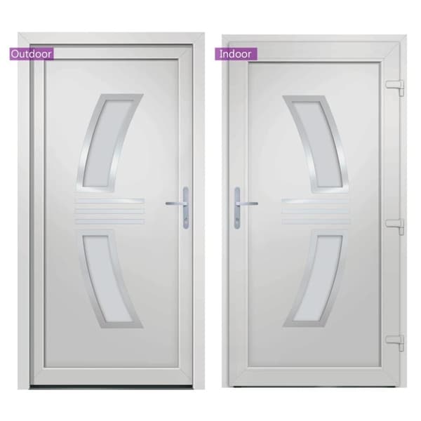 vidaXL Ytterdörr vit 98x208 cm PVC