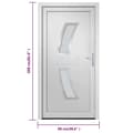 Miniatyrbillede 9 af 10: vidaXL Ytterdörr vit 98x208 cm PVC