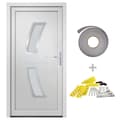 Miniatyrbillede 1 af 10: vidaXL Ytterdörr vit 98x208 cm PVC