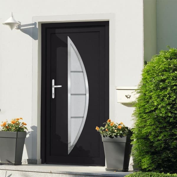 vidaXL hoveddør 108x200 cm PVC antracitgrå