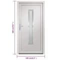 Miniatyrbild 10 av 11: vidaXL Ytterdörr vit 108x200 cm PVC