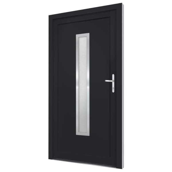 vidaXL hoveddør 108x200 cm PVC antracitgrå